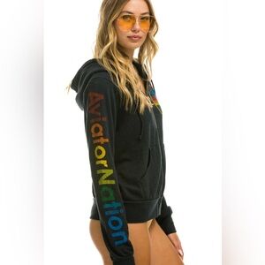 AVIATOR NATION AUSTIN HOODIE - CHARCOAL